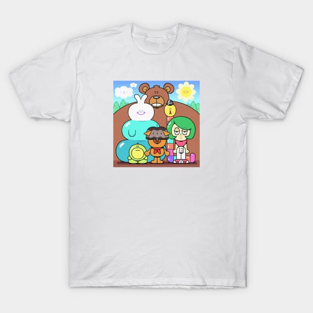 we're all friends T-Shirt by Bowlcut Pug